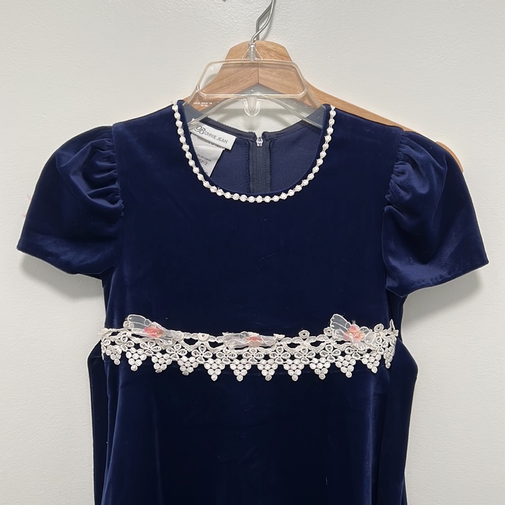 Blue Dress Girls Size 7 — 90s style